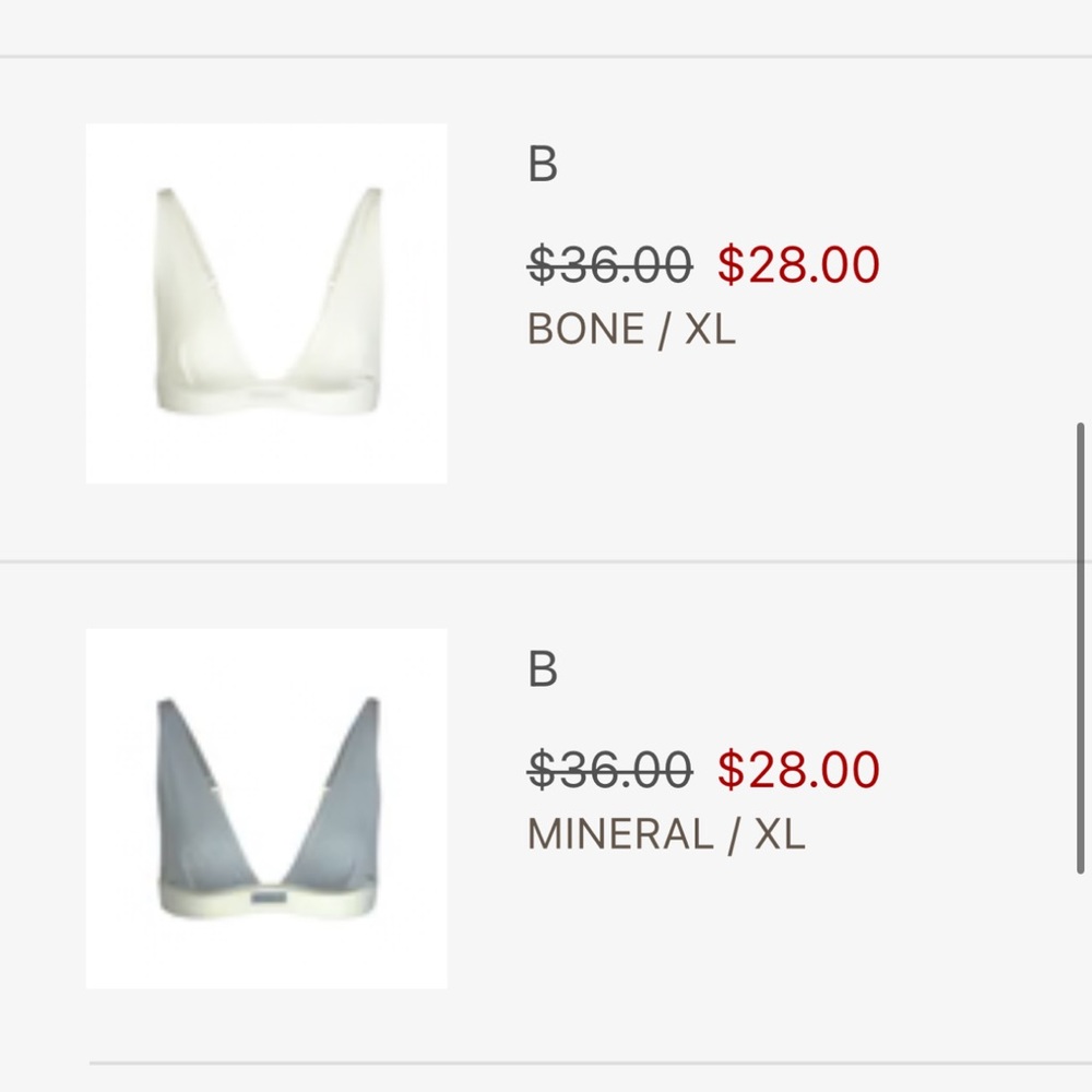 SKIMS Mineral & Bone Wireless Triangle Bra Intimates